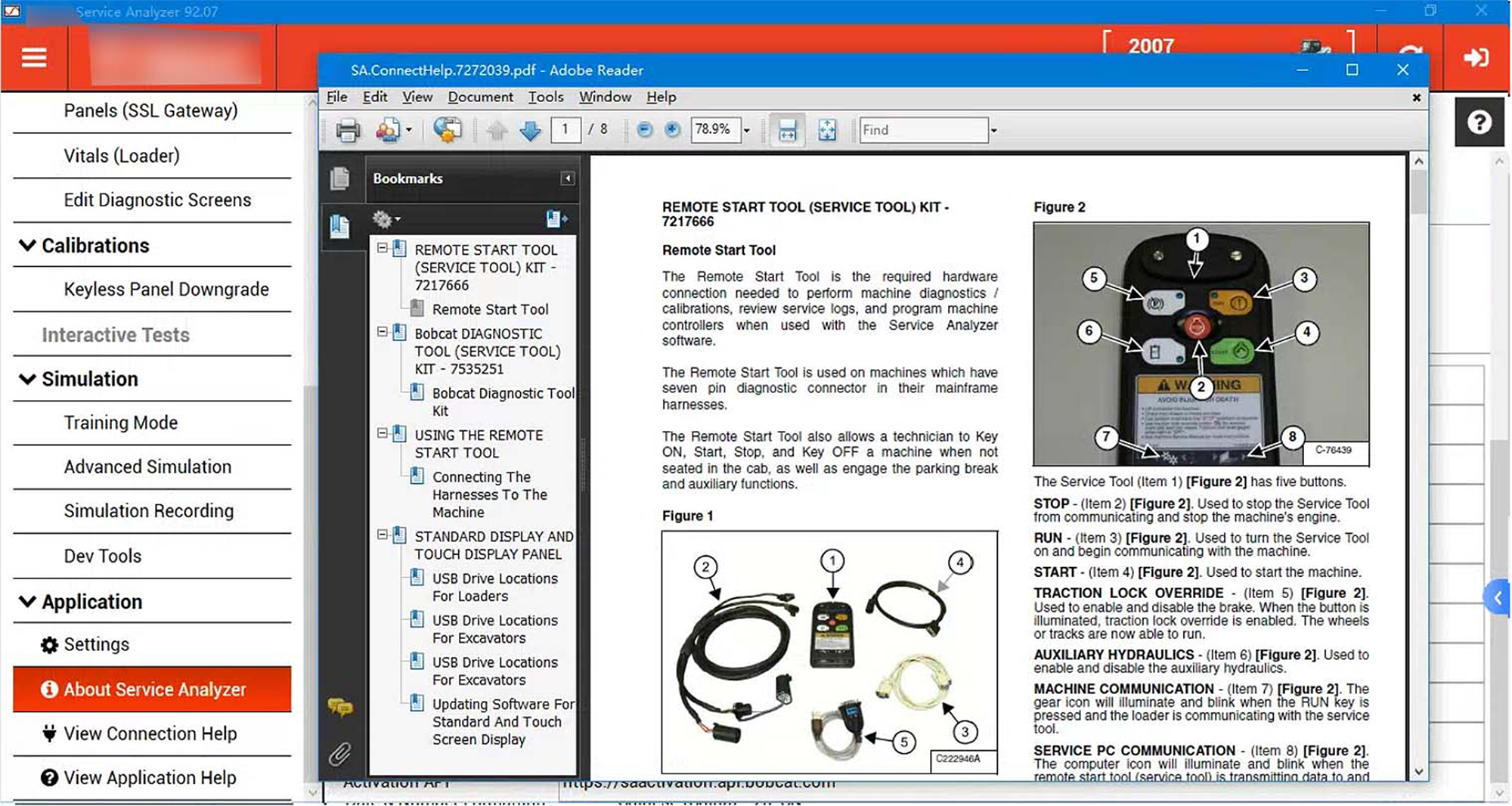 Bobcat Service Analyzer Diagnostic Tool (RST) 7277987/7260936/6693353 Bobcat Service Analyzer Diagnostic Tool RST 727798772609366693353 11