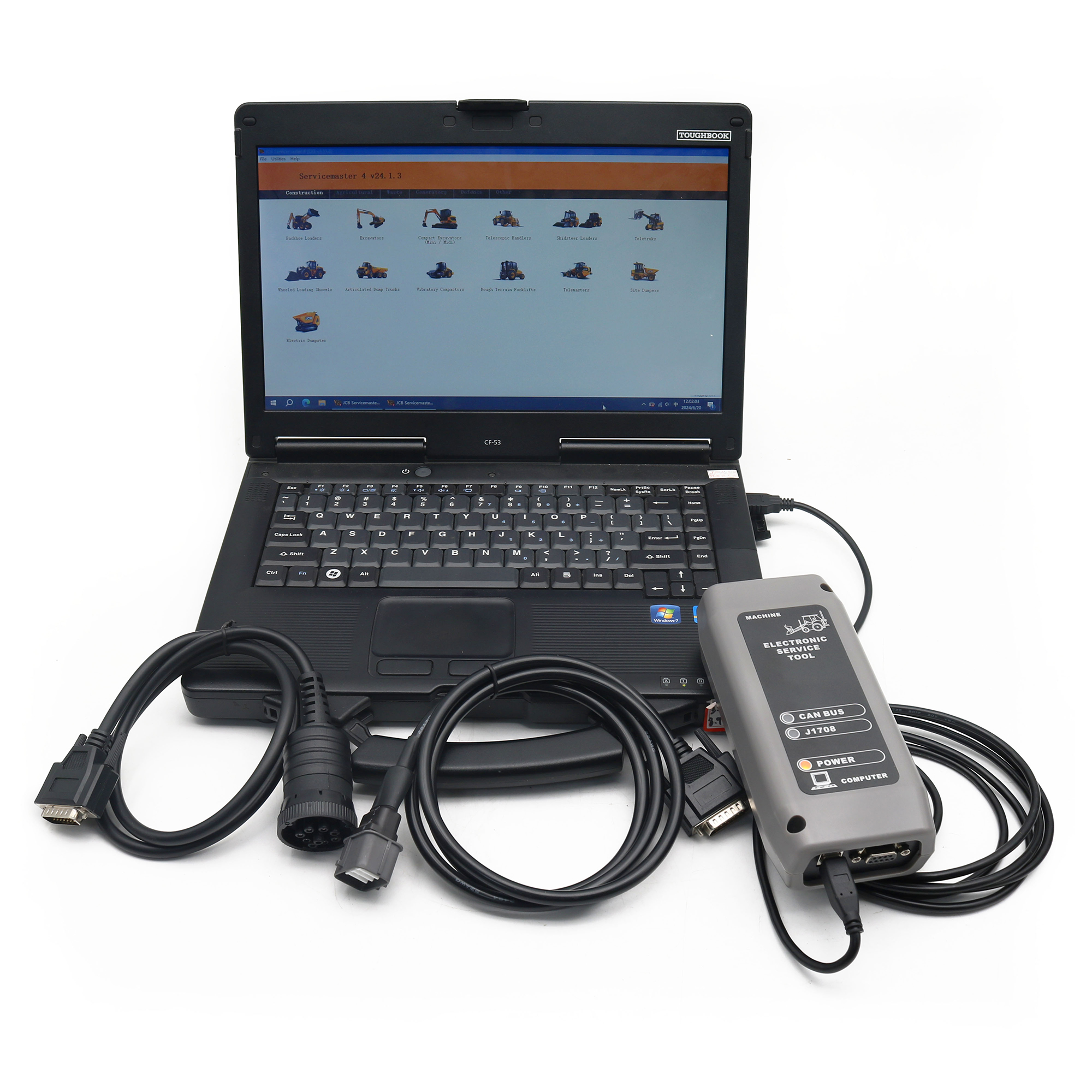V24.1.3 JCB Agricultural Equipment Diagnostic Tool DLA Diagnostic Kit 4