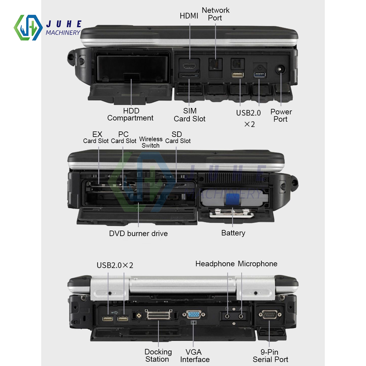 13.3" Panasonic ToughBook Rugged CF31 Laptop Core i5 16GB RAM 1TB SSD 13.3-inch ToughBook CF31