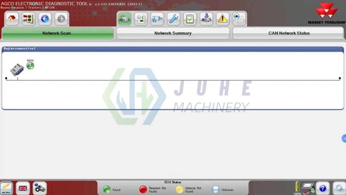 AGCO EDT diagnostic tool for FENDT tractors, harvesters and machinery Troubleshooting process